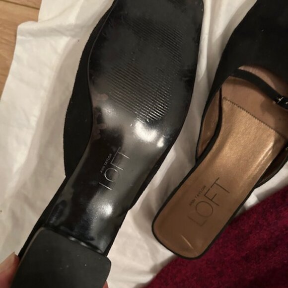 leather womens size 9 black casual dress shoes work wear  nine - Picture 3 of 4